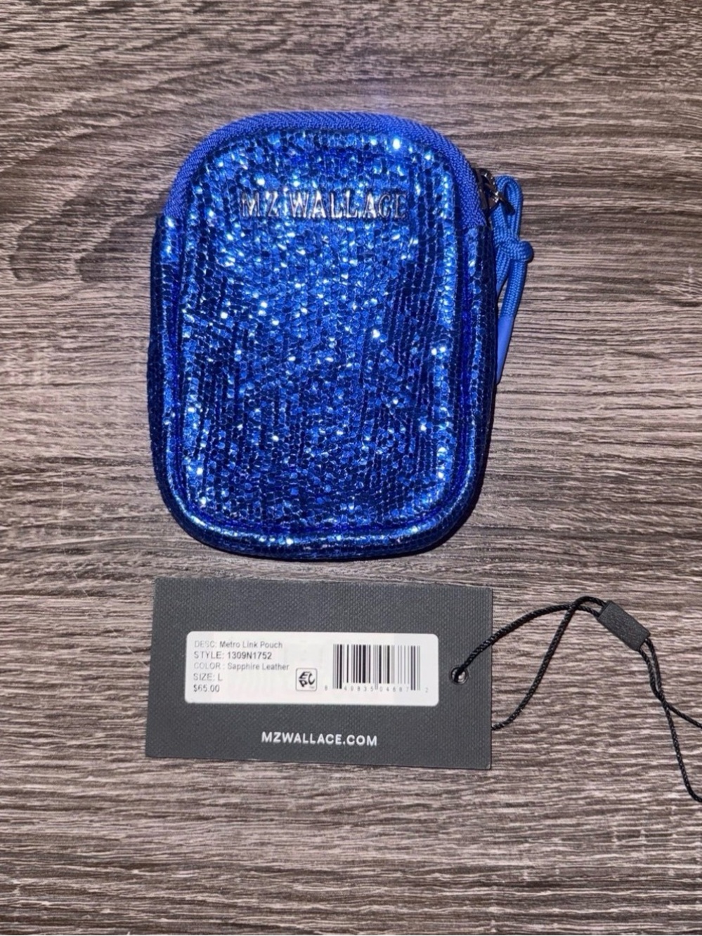 MZ Wallace Sapphire Blue Metro Link Pouch - EUC